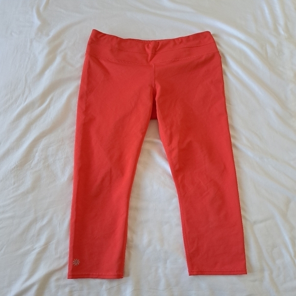 Athleta Pants - Athleta womens cropped orange pants EUC size Large
